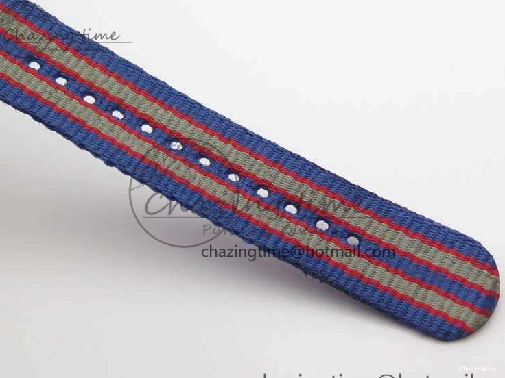 0417 Modern Seamaster 300M 007 YG URF 1:1 Best Edition White Dial Ceramic Bezel On Nylon Strap A 8115